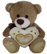 Teddybär mit Herz - braun - 23 cm - Kuscheltier
