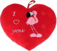 Heart with flamingo - 37cm - Pillow