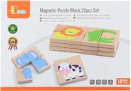 Dřevěné magnetické puzzle - zvířátka - Dřevěné puzzle