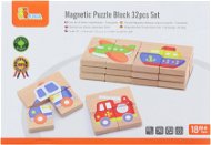 Fa mágneses puzzle - szállítóeszköz - Fajáték