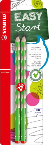 Stabilo EASYgraph R HB Green, 2 pcs Blister - Pencil - Main image