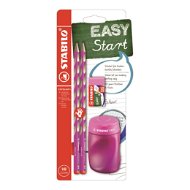 Stabilo EASYgraph S School Set Pink R with Sharpener and Rubber - Pencil