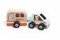 Cubika 15368 Auto s karavanem - dřevěná hračka s magnetem 2 díly - Dřevěná hračka