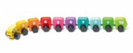 Cubika 15399 Colorful caterpillar with numbers - wooden toy with magnets 10 parts - Wooden Toy