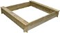 Wooden Square Sandpit with Two Seats - Sandpit