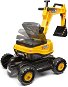 Push-off excavator JCB yellow with folding seat and helmet - Balance Bike