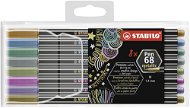 STABILO Pen 68 Metallic 8 pcs Plastic Case - Felt Tip Pens