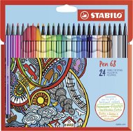 STABILO Pen 68, 24 ks, kartónové puzdro - Fixky