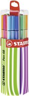 STABILO Pen 68 Twin Pack Etui rosa/grün 20 Farben - Filzstifte