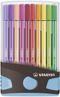 STABILO Pen 68, 20 ks, ColorParade antracit/modré - Fixky