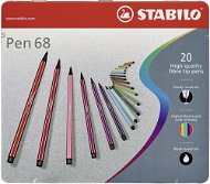 STABILO Pen 68, 20 ks, kovové puzdro - Fixky