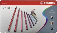 STABILO Pen 68 in der Metallbox - 40 Farben - Filzstifte