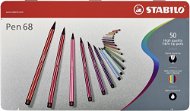 STABILO Pen 68 in der Metallbox - 50 Farben - Filzstifte