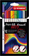 STABILO Pen 68 brush, 12 ks, puzdro „ARTY“ - Fixky