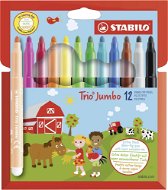 STABILO Trio Jumbo 12 pcs Case - Felt Tip Pens
