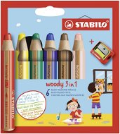 STABILO woody 3 in 1 6 ks puzdro so strúhadlom - Pastelky