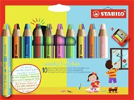 STABILO woody 3 in 1 duo 10 pcs case with sharpener - Coloured Pencils