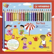 STABILO Trio, Thick 24 pcs case with Sharpener - Coloured Pencils