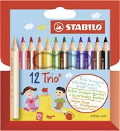 STABILO Trio, silné a krátke 12 ks puzdro - Pastelky