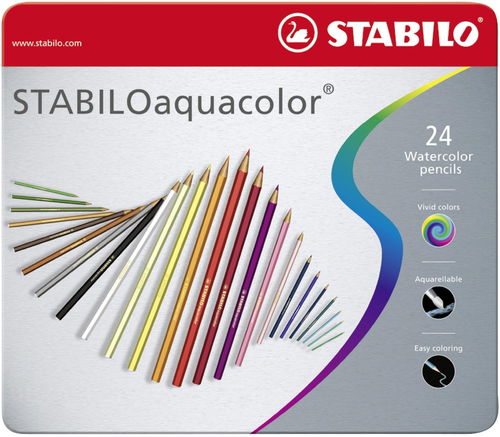 STABILO Aquacolor 24 Stück in der Metalldose - Buntstifte - Hauptbild