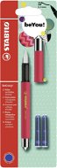 STABILO beCrazy! Fountain Pen Uni Colors, Red Watermelon Splash + 2 Refills - Fountain Pen