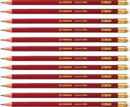 STABILO Swano, Red Pencil with Rubber 12 pcs - Pencil
