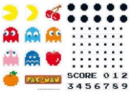 ABYstyle – Pac-Man – Samolepky – 50 × 70 cm – Postavy & bludisko - Samolepiaca dekorácia