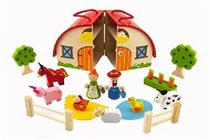 Teddies Wooden Farm House with Accessories 15 pcs - Doll House