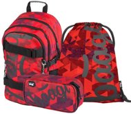 BAAGL Set 3 Skate Triangle: Backpack, Pencil Case, Bag - School Set