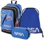 BAAGL Set 3 NASA CUBIC: Backpack, Pencil Case and Bag - School Set