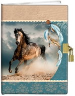 Stil Memorial A5 13x18cm with Lock / 5pcs / Indian Horse - Notepad