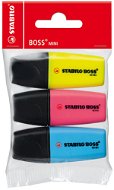 STABILO BOSS MINI MINIpop - 3 Stück Packung (gelb, blau, pink) - Textmarker