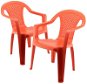 IPAE - sada 2 židličky červené - Dětská židlička