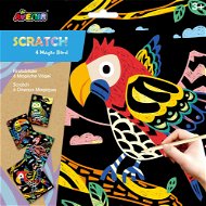 Scratch Pictures Scratching pictures 4 pcs - Parrot - Vyškrabávací obrázky