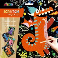 Scratch Pictures Scratching pictures 4 pcs - Dragon - Vyškrabávací obrázky