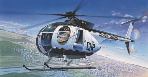 Model Kit vrtulník 12249 - HUGHES 500D POLICE HELICOPTER - Plastikový model - Hlavní obrázek