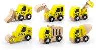 Wooden Set of Construction Cars - Toy Car Set