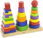 Wooden pyramid 3in1 - Sort and Stack Tower