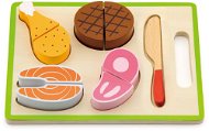 Kinderküchen-Lebensmittel Holzschneiden - Fleisch - Jídlo do dětské kuchyňky
