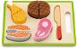 Holzschneiden - Fleisch - Kinderküchen-Lebensmittel