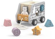 PolarB by VIGA Nachzieh-Lastwagen mit Sortierspiel - grau - Nachziehspielzeug