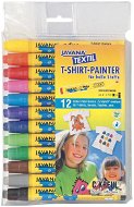 KREUL - JAVANA "Texi Max Medium Sunny" Textile Marker Set, 2-4mm, 12 pcs - Felt Tip Pens