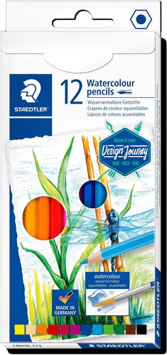 Staedtler Watercolor Crayons - Assorted Colors - 12/ Pack