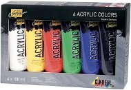 Kreul ,,Solo goya" Súprava akrylových farieb, 6 farieb, 100 ml v tube - Akrylové farby na plátno