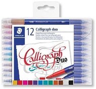 STAEDTLER Kalligraphie-Marker "Calligraph Duo" - 12 Farben - 2,0 mm / 3,5 mm - doppelseitig - Marker