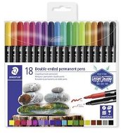 STAEDTLER Permanent Markers "Twin-tip" 18 Colours, 0,4/2,0mm, Double-sided - Markers