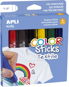 Apli Křídy na textil "Color Sticks", mix barev, zatahovací, 6 ks - Křídy