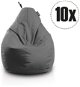 SakyPaks Seat Bags - 10x Pear Grey Steel - Bean Bag