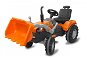 Jamara Power Drag Pedal Tractor with Loader, Orange - Pedal Tractor 