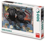 Puzzle Kölyökkutyák kofferben 500 - Puzzle